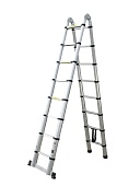 Купить Лестница телескопическая двухсторонняя с шарниром Alumet DTLH 2,5+2,5