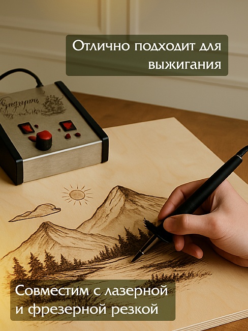 Фанера Промышленник 620х500х10мм, береза, упаковка 5 шт фото 5