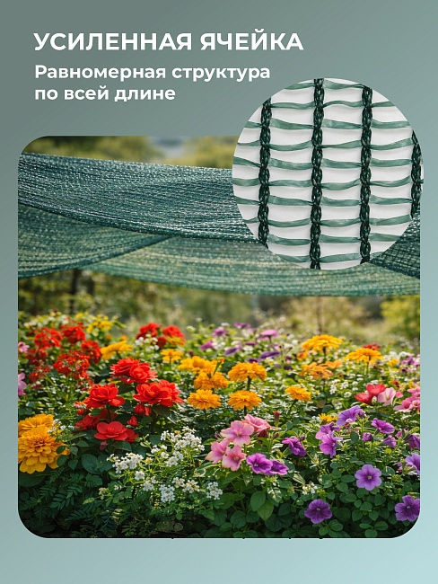 Сетка фасадная затеняющая Промышленник зеленая 30-35% 3х10 м фото 5